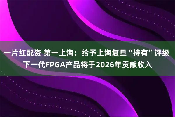 一片红配资 第一上海：给予上海复旦“持有”评级 下一代FPGA产品将于2026年贡献收入