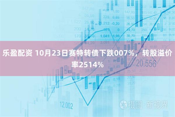 乐盈配资 10月23日赛特转债下跌007%，转股溢价率2514%